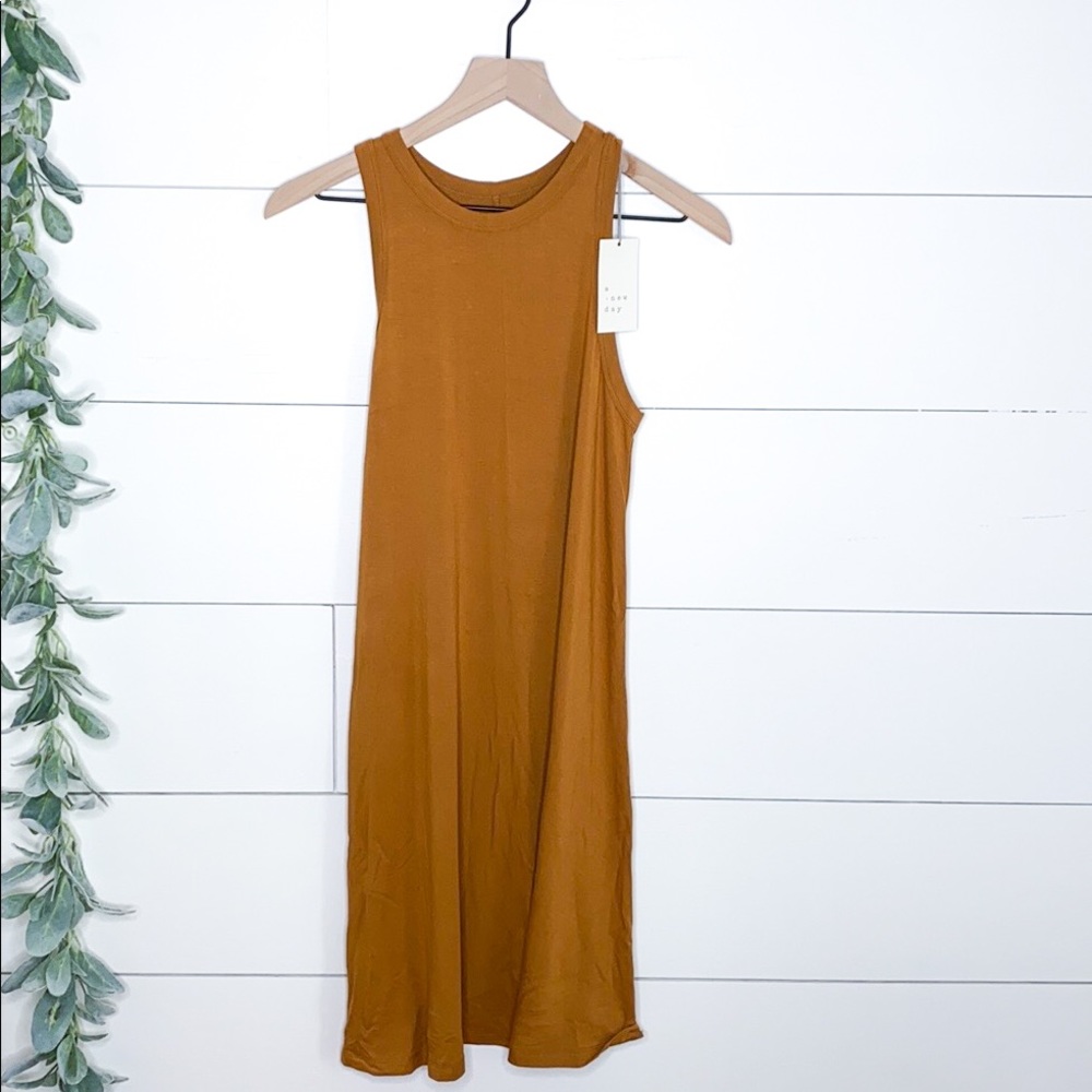 Mustard tank dress